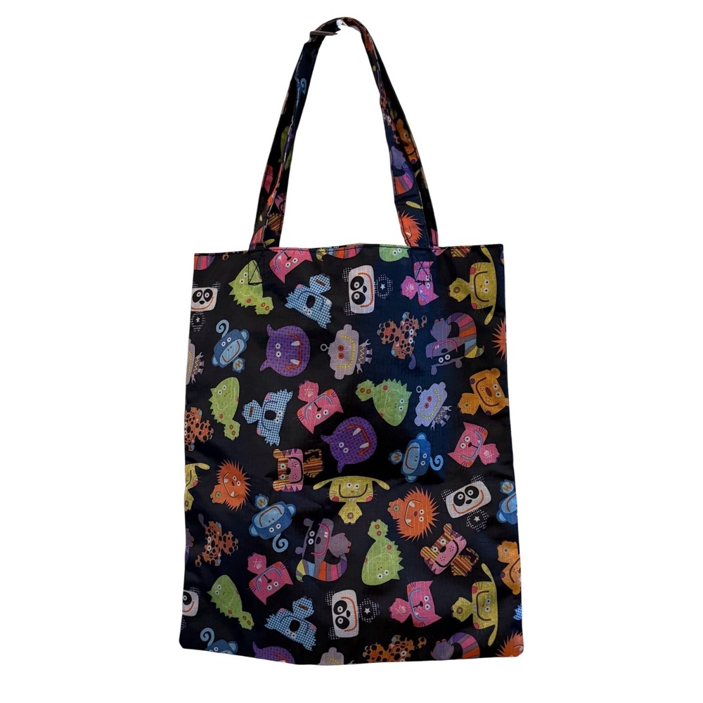 Paperchase Retired Cartoon Animal/Monster Print Tote Bag Nylon Reusable 12 x 14